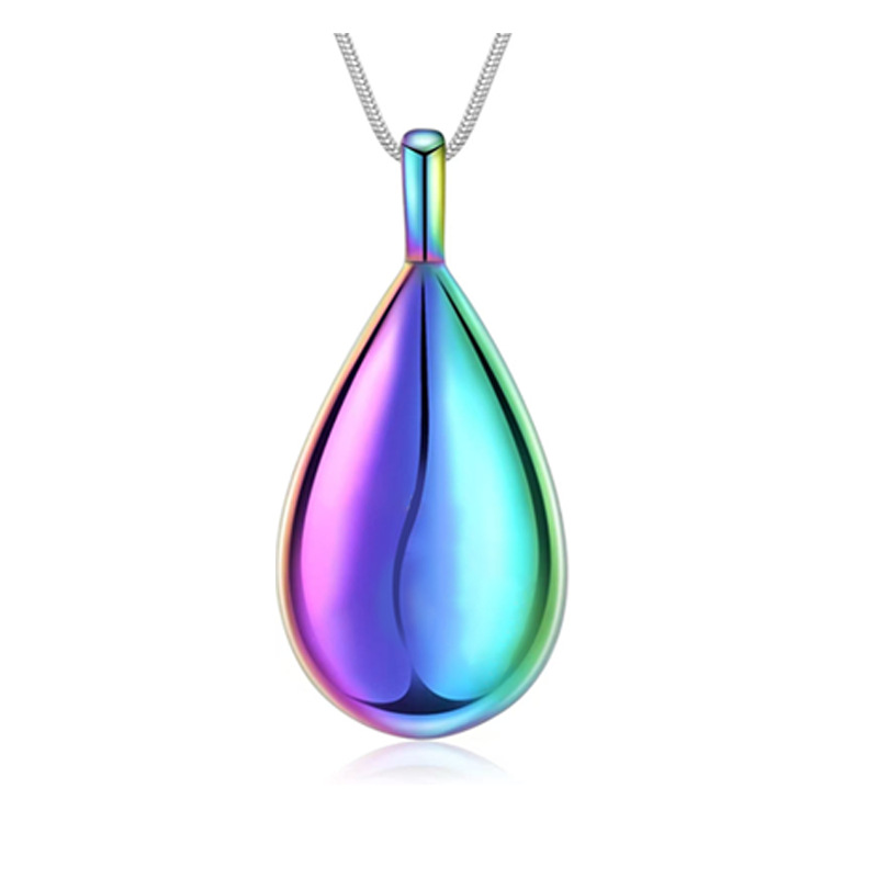Colored water drop pendant