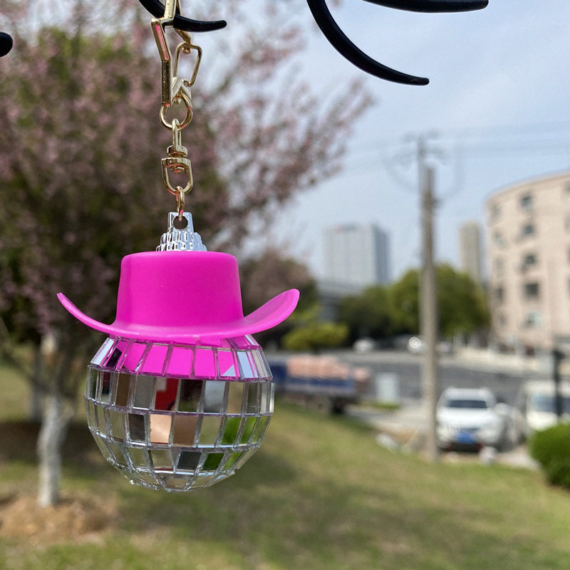 Pink hat key chain