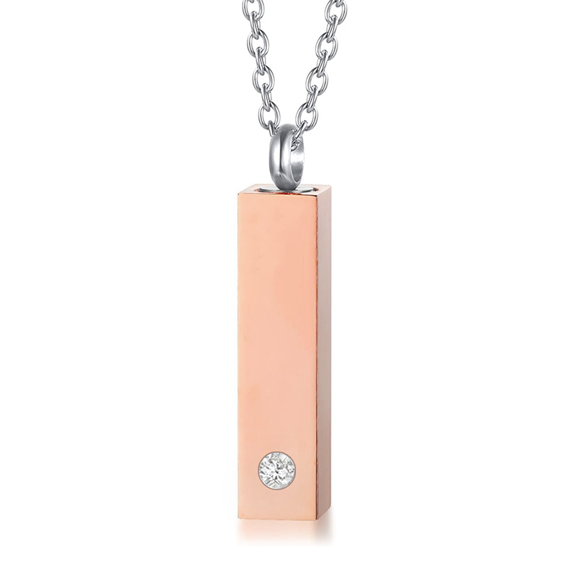 Rose gold alloy pendant 8*30mm