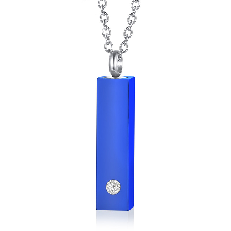Blue alloy pendant 8*30mm