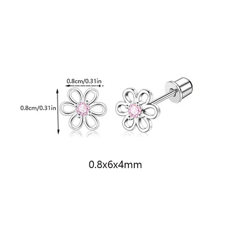 Pair of powder zirconium flower