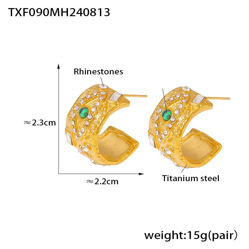 TXF090-Gold earrings