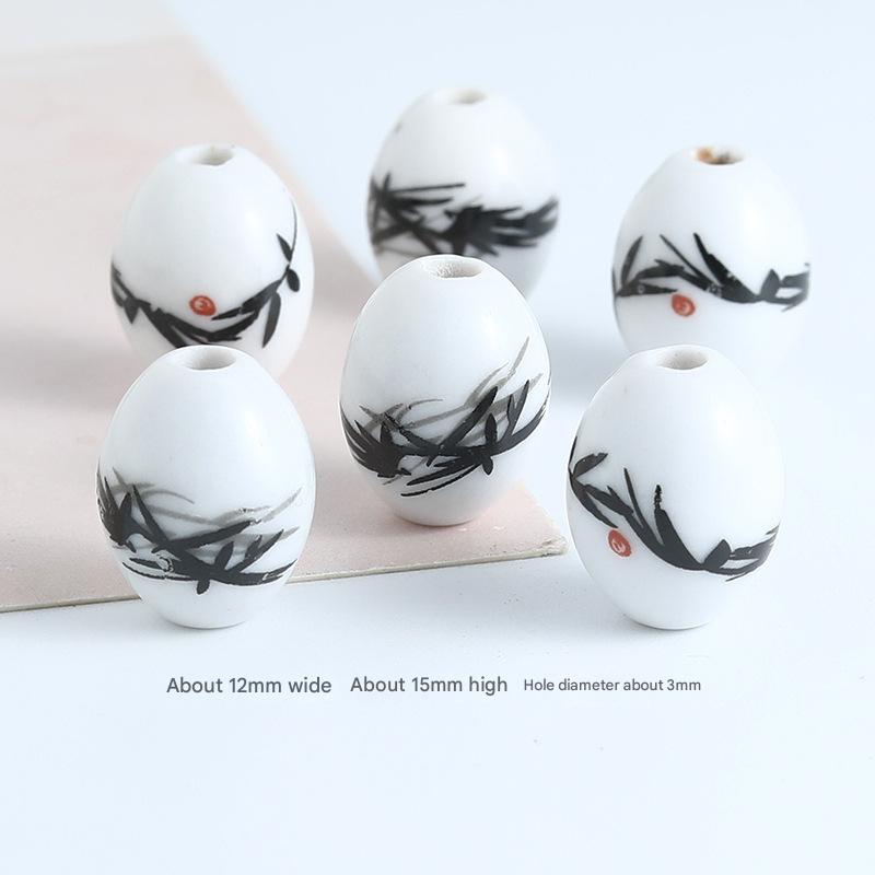 Steel film oval black bamboo leaf