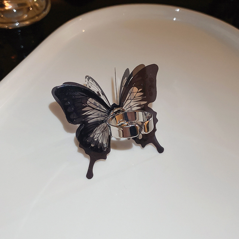 small size butterfly opening ring