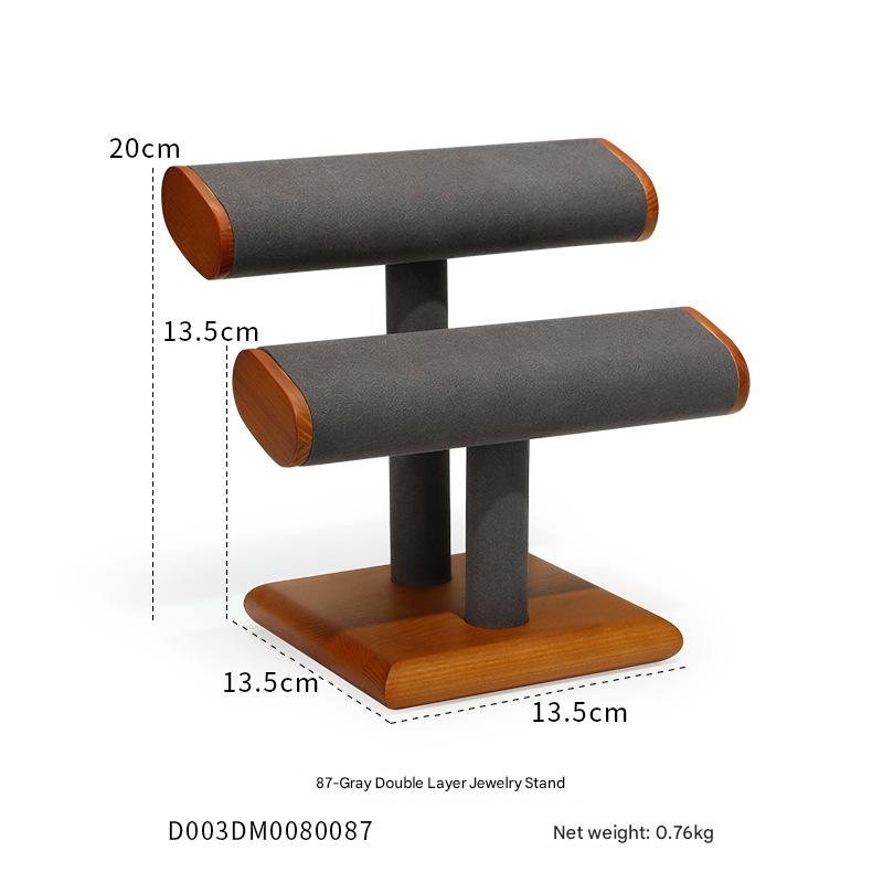 87-Gray [double] jewelry rack