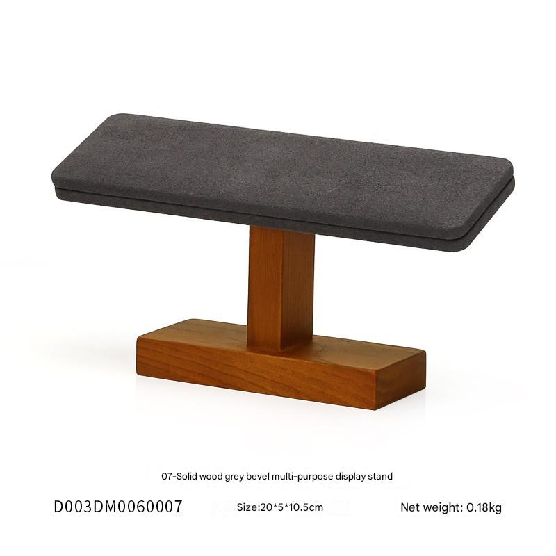 07-Gray single-layer beveled jewelry rack