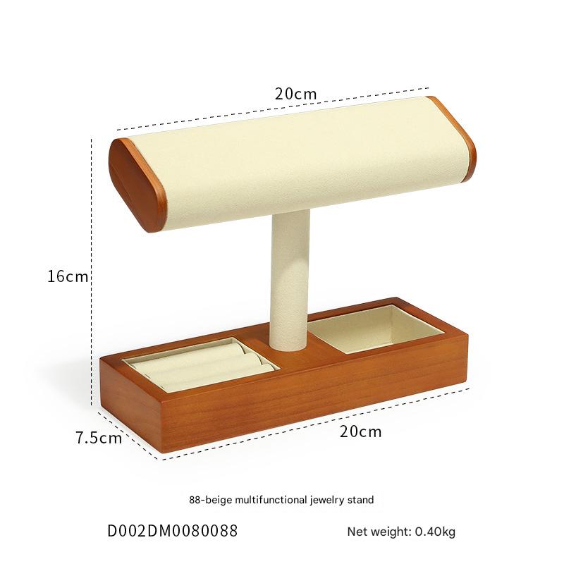 88-Beige multi-function jewelry rack