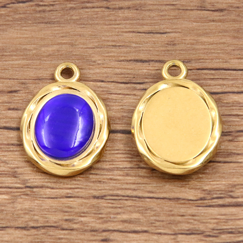 Oval royal blue