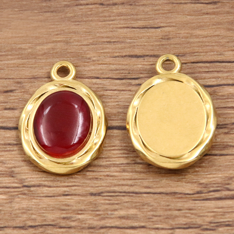 Oval wine red