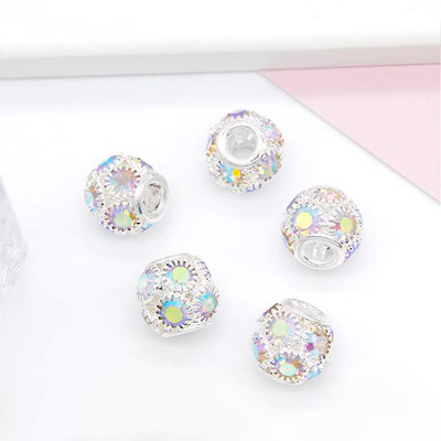 Silver-base AB colored diamond