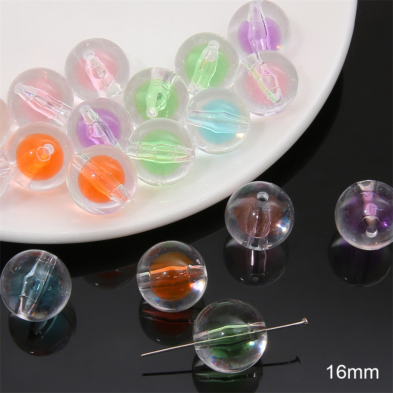 Random color mixing beads 16mm/ aperture of about 2.5mm
