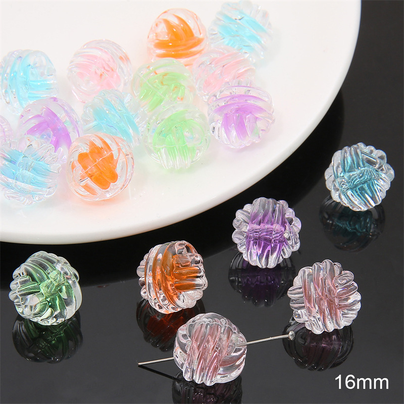 Random color mixing Chinese knot beads 16mm/ aperture about 2.5mm