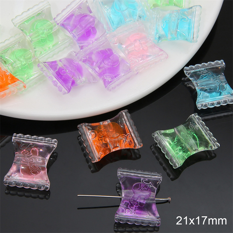Random mixed color candy beads 21x 17mm/ aperture about 3mm