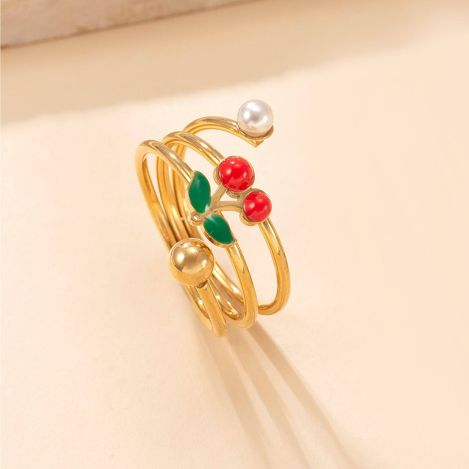 Cherry-steel ball-pearl