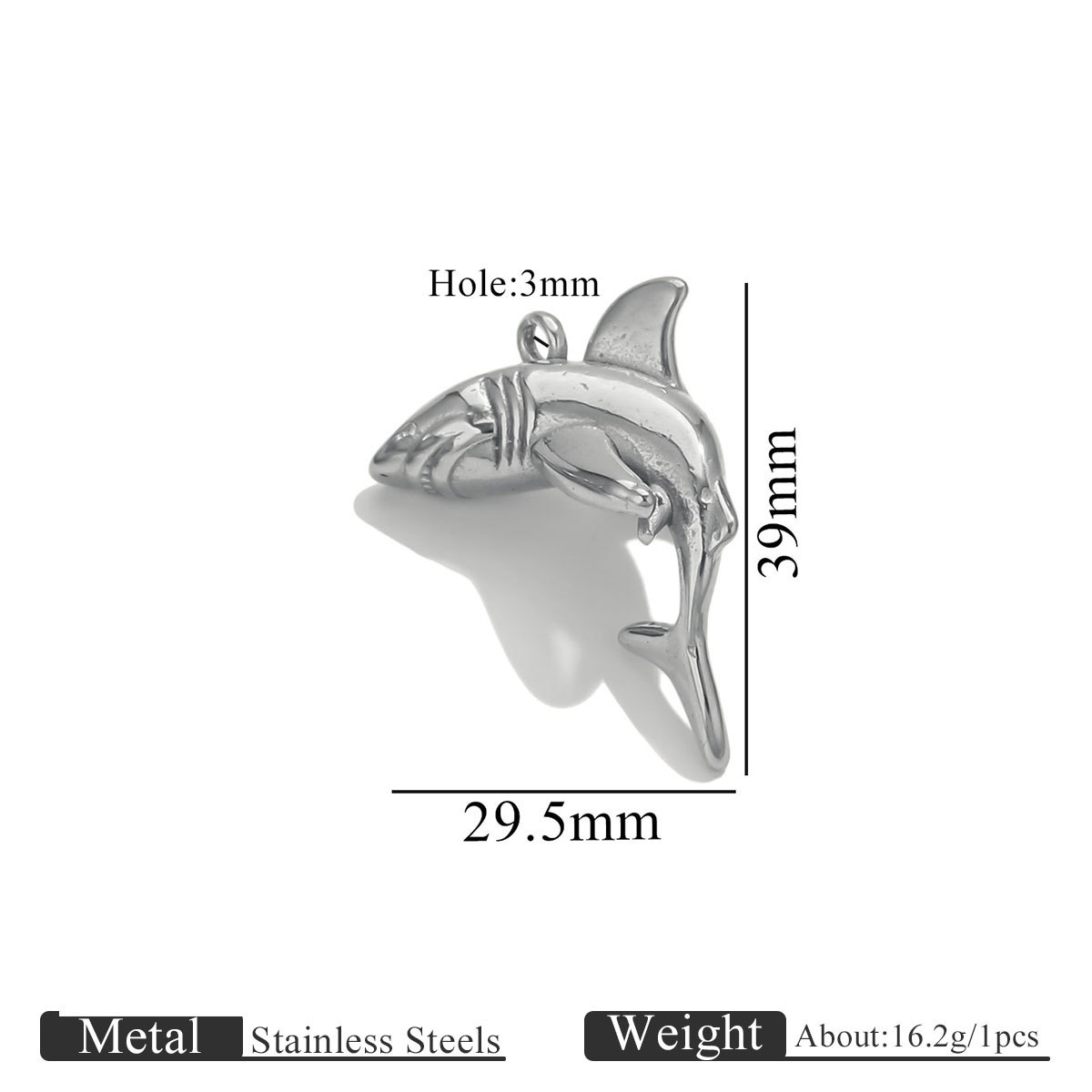 Steel colored baby shark