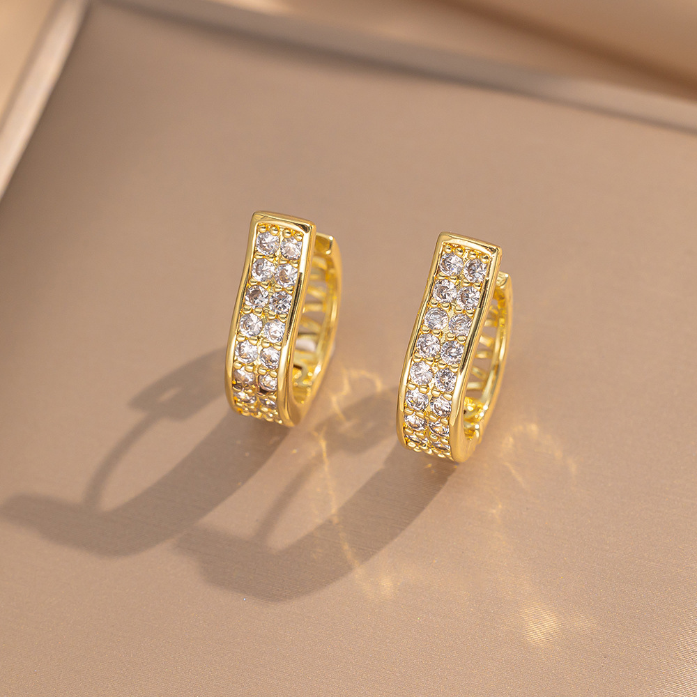 247 gold full diamond earrings