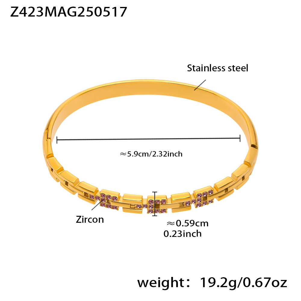 Z423-gold pink zircon