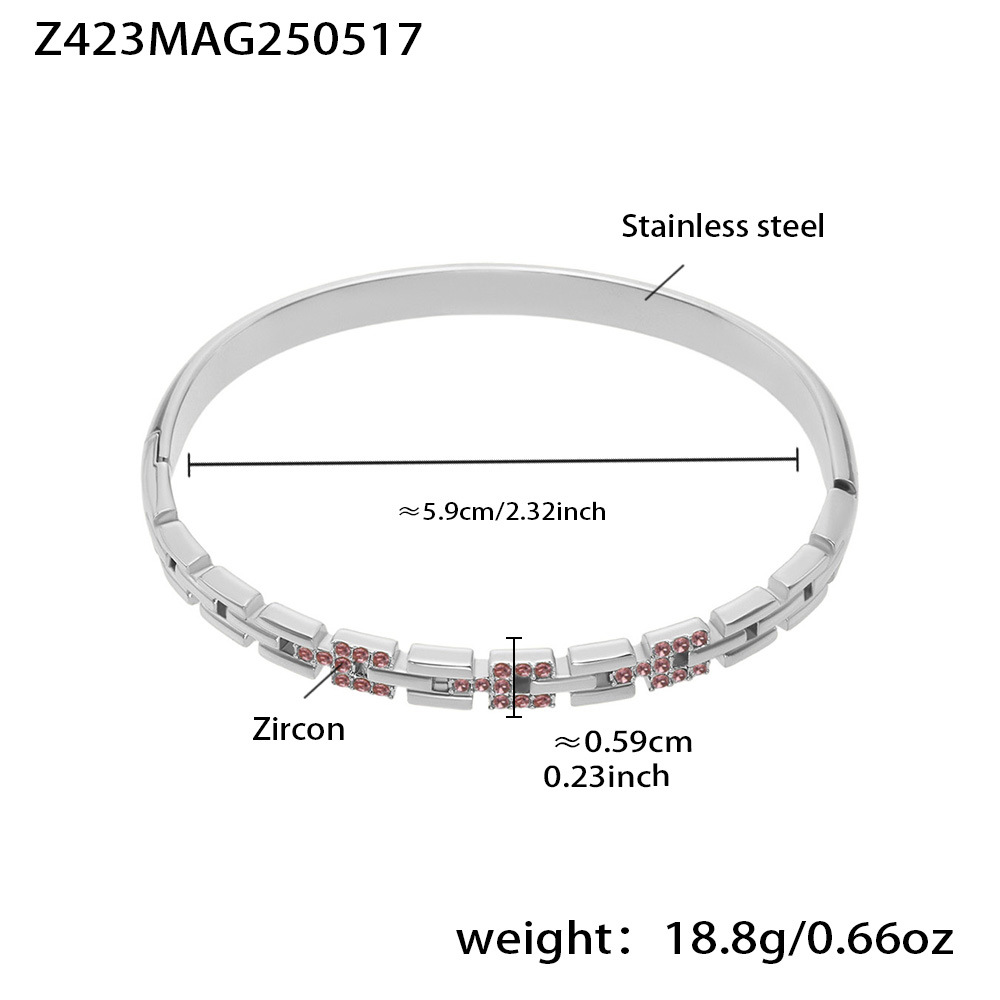 Z423-steel color pink zircon