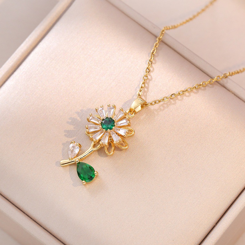 0570 Sunflower Rotating Necklace