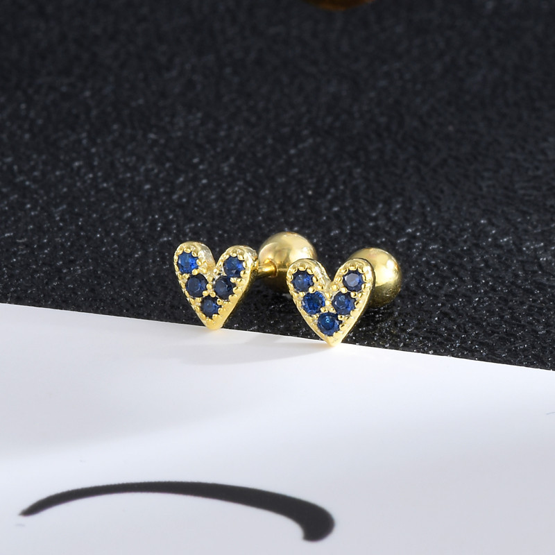 Golden blue rhinestone