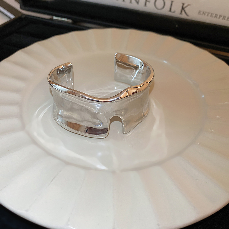 silver Irregular Notch Bracelet