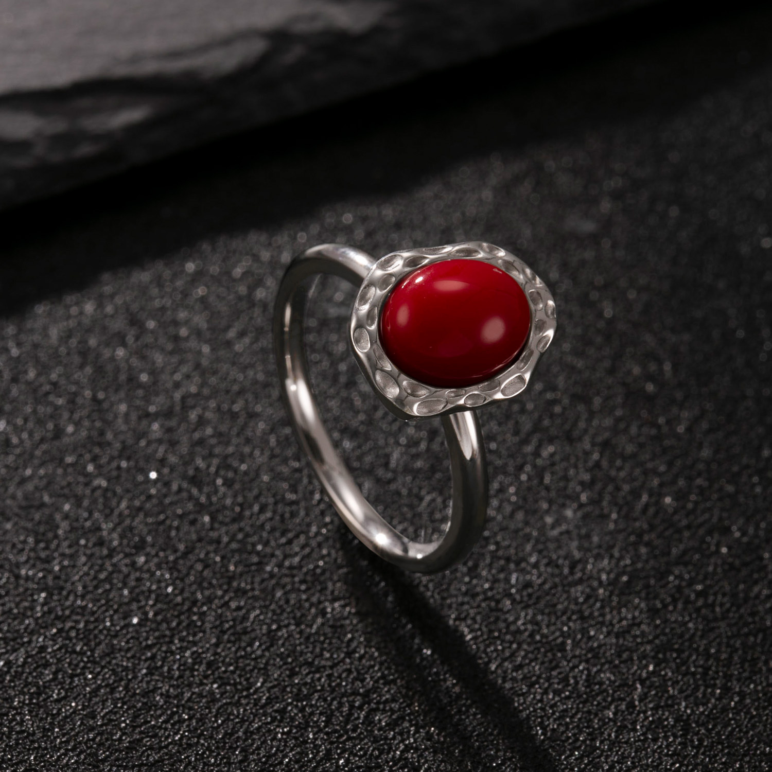 Steel color (red natural stone)