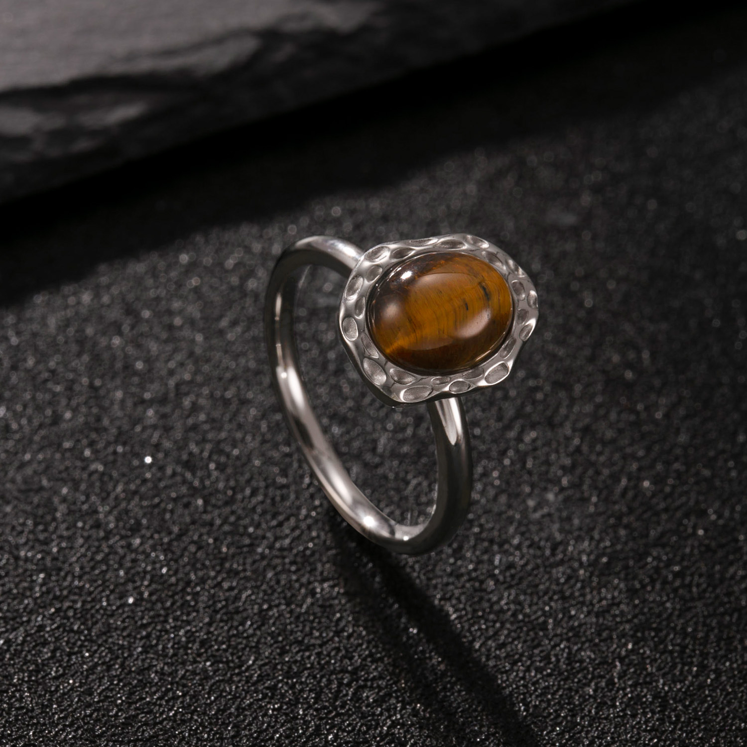 Steel color (brown tiger eye stone)
