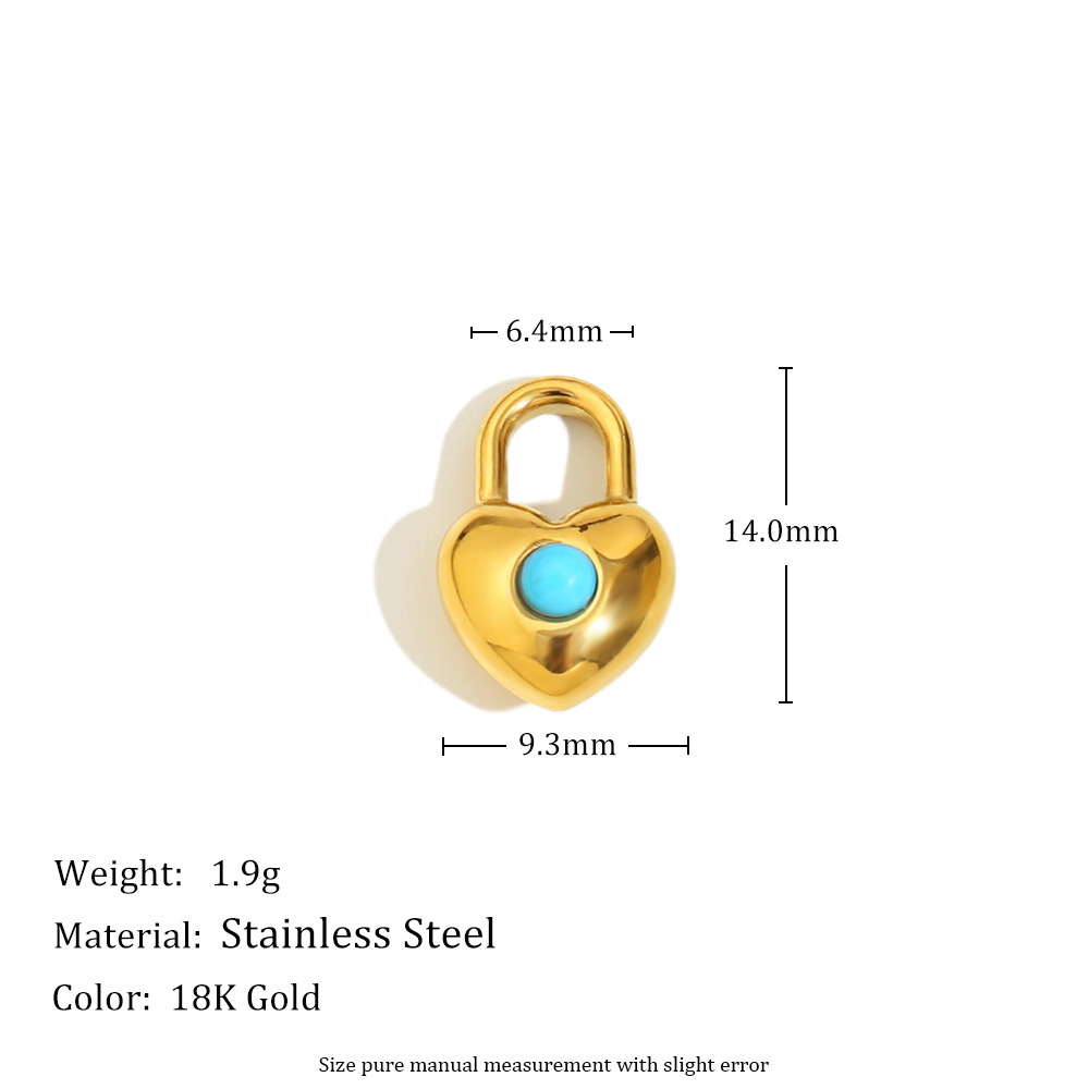 Glue bead love pendant-gold