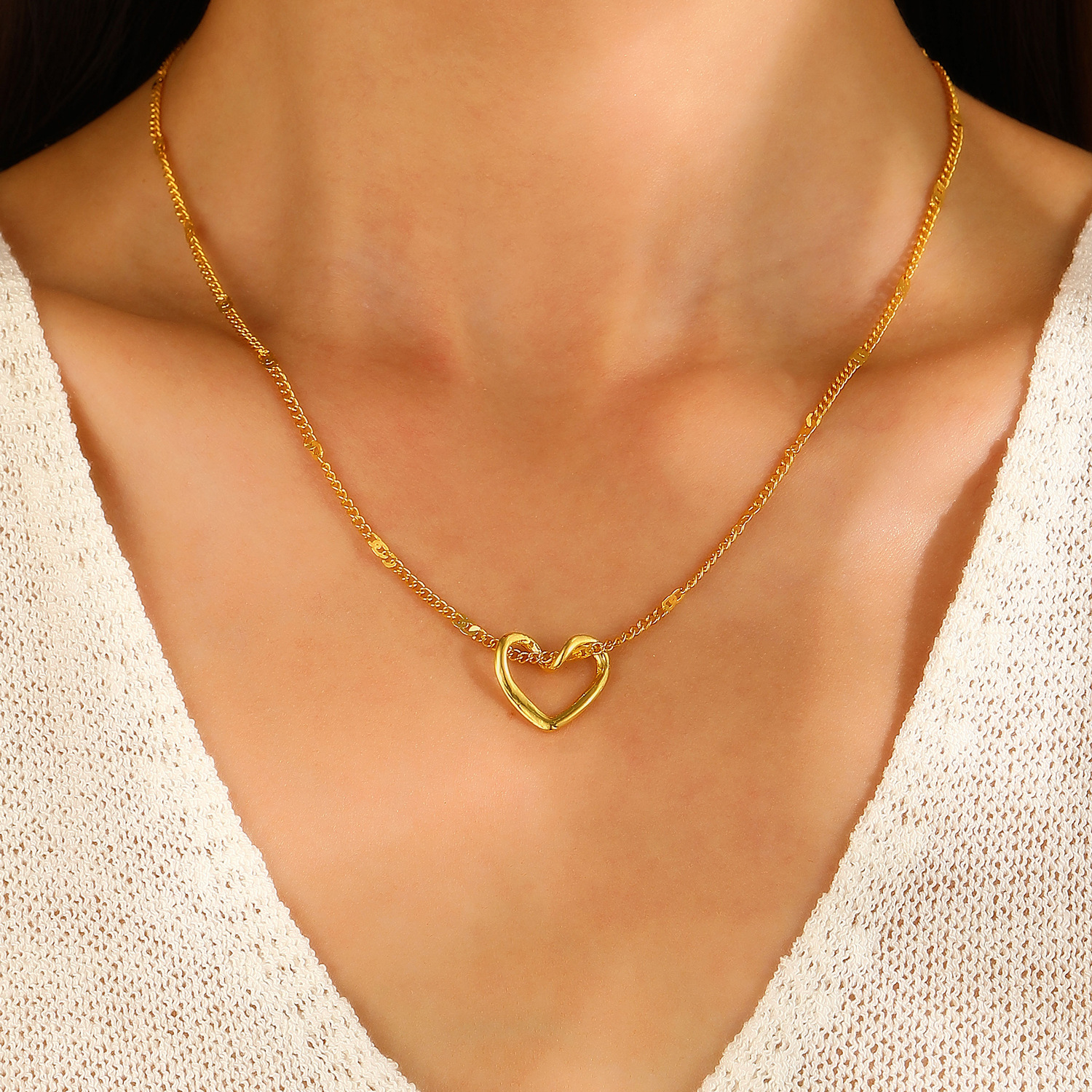 02 imitation gold necklace 8881 (alloy)