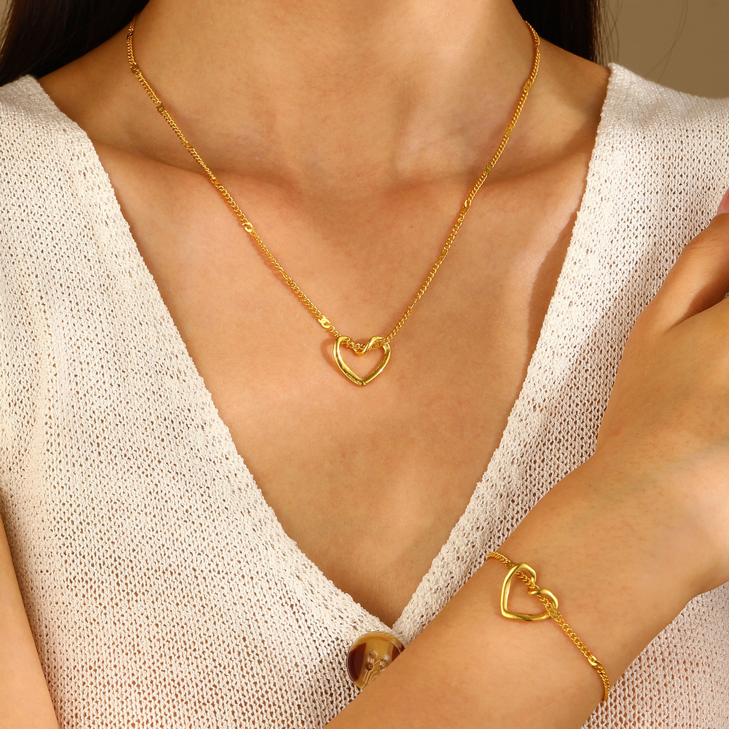 03 bracelet necklace 2-piece set (alloy)