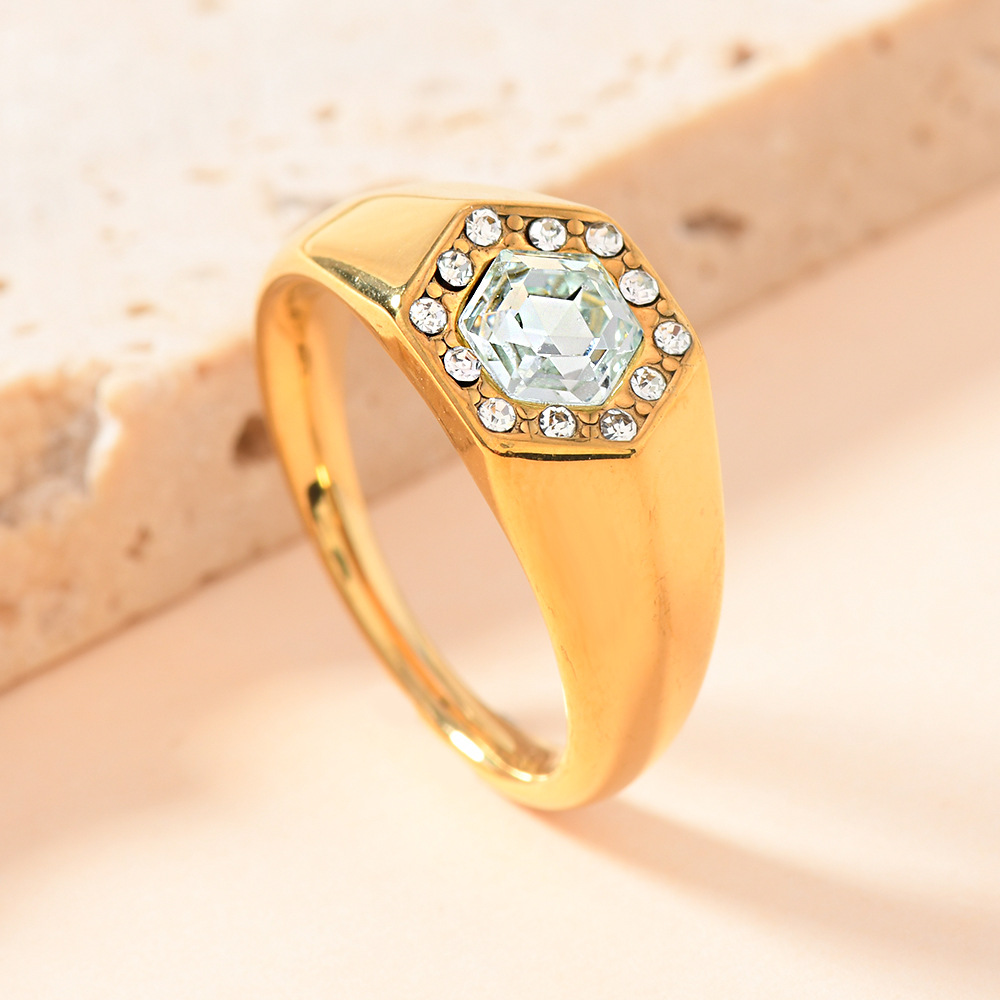 Gold (set with light green diamonds)