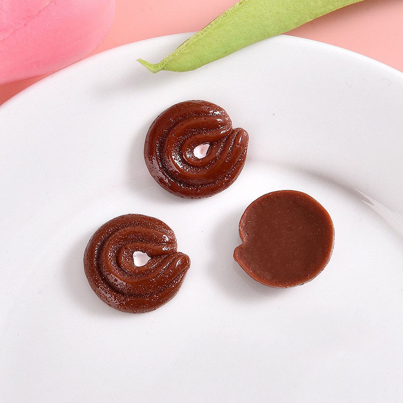 Heart-shaped brown biscuits