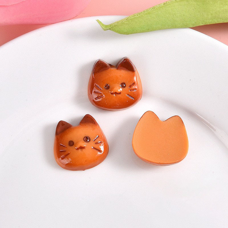 The cat's face is brown.