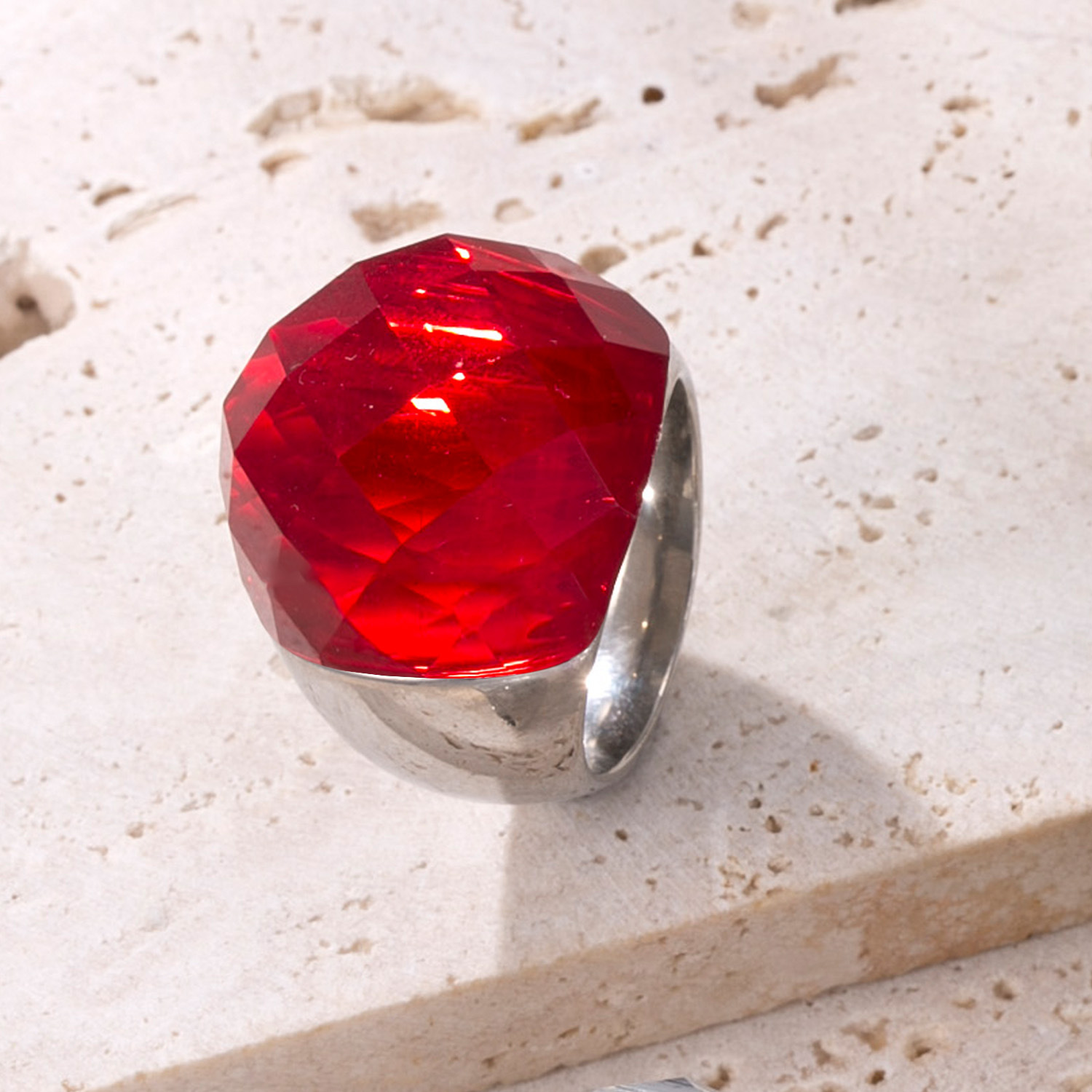 Steel color - red zircon