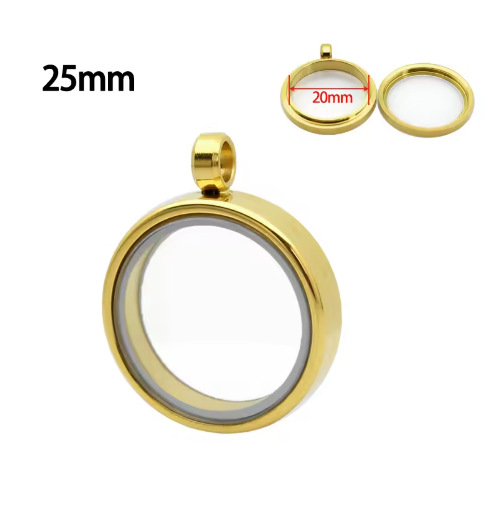 Gold--inner diameter 20mm, outer diameter 25mm
