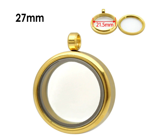 Gold--inner diameter 21.7mm, outer diameter 27mm