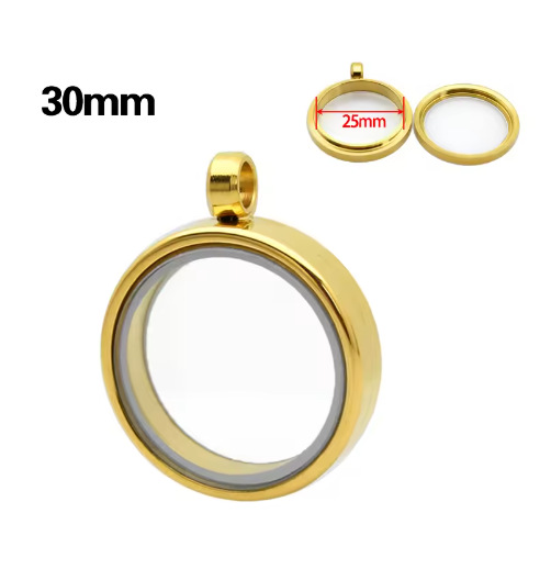 Gold--inner diameter 25mm, outer diameter 30mm