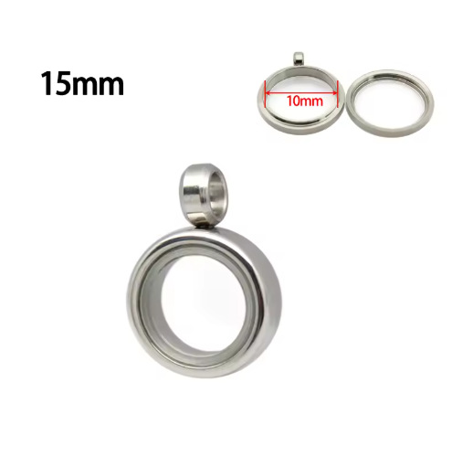 Silver--inner diameter 10mm, outer diameter 15mm