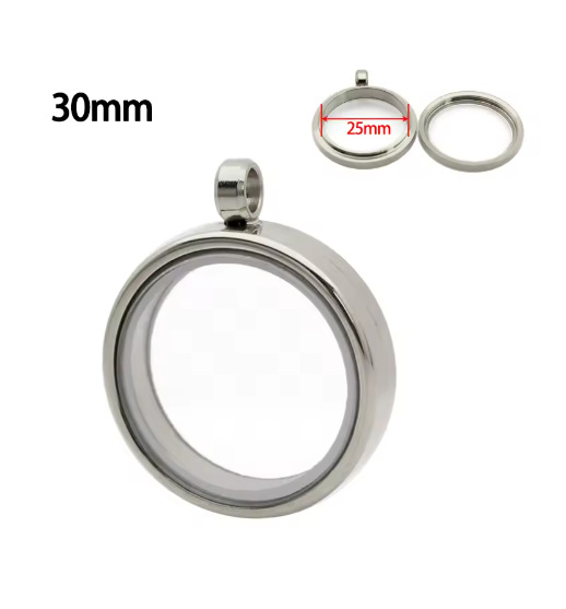 Silver - inner diameter 25mm, outer diameter 30mm