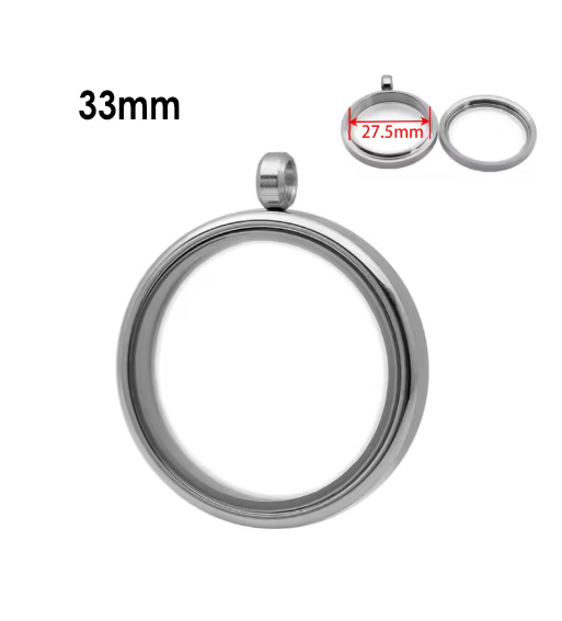 Silver--inner diameter 27.5mm, outer diameter 33mm
