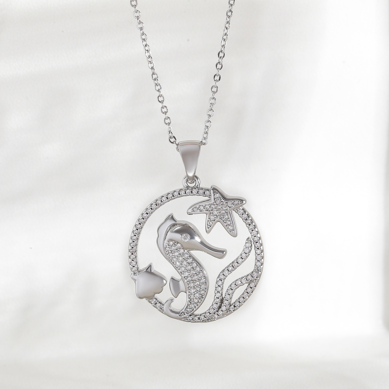 White gold necklace