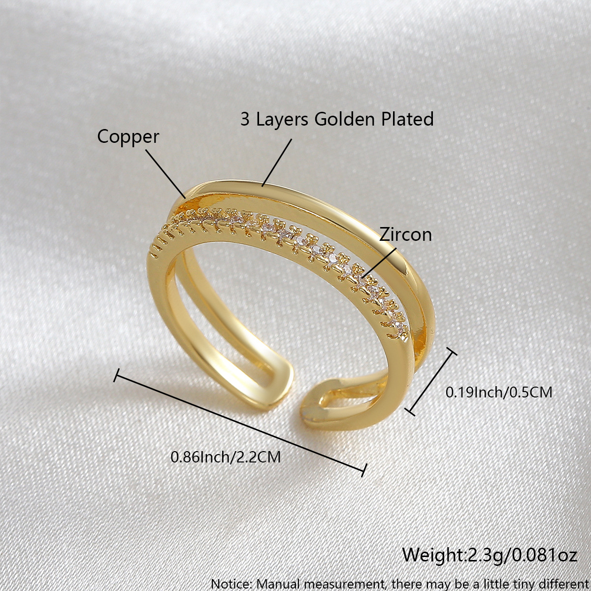 Double layer tooth pattern ring rc08-2