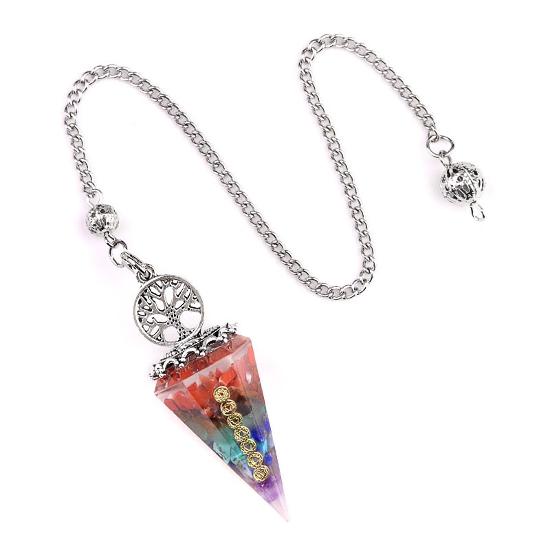 Colorful tree of life pendulum