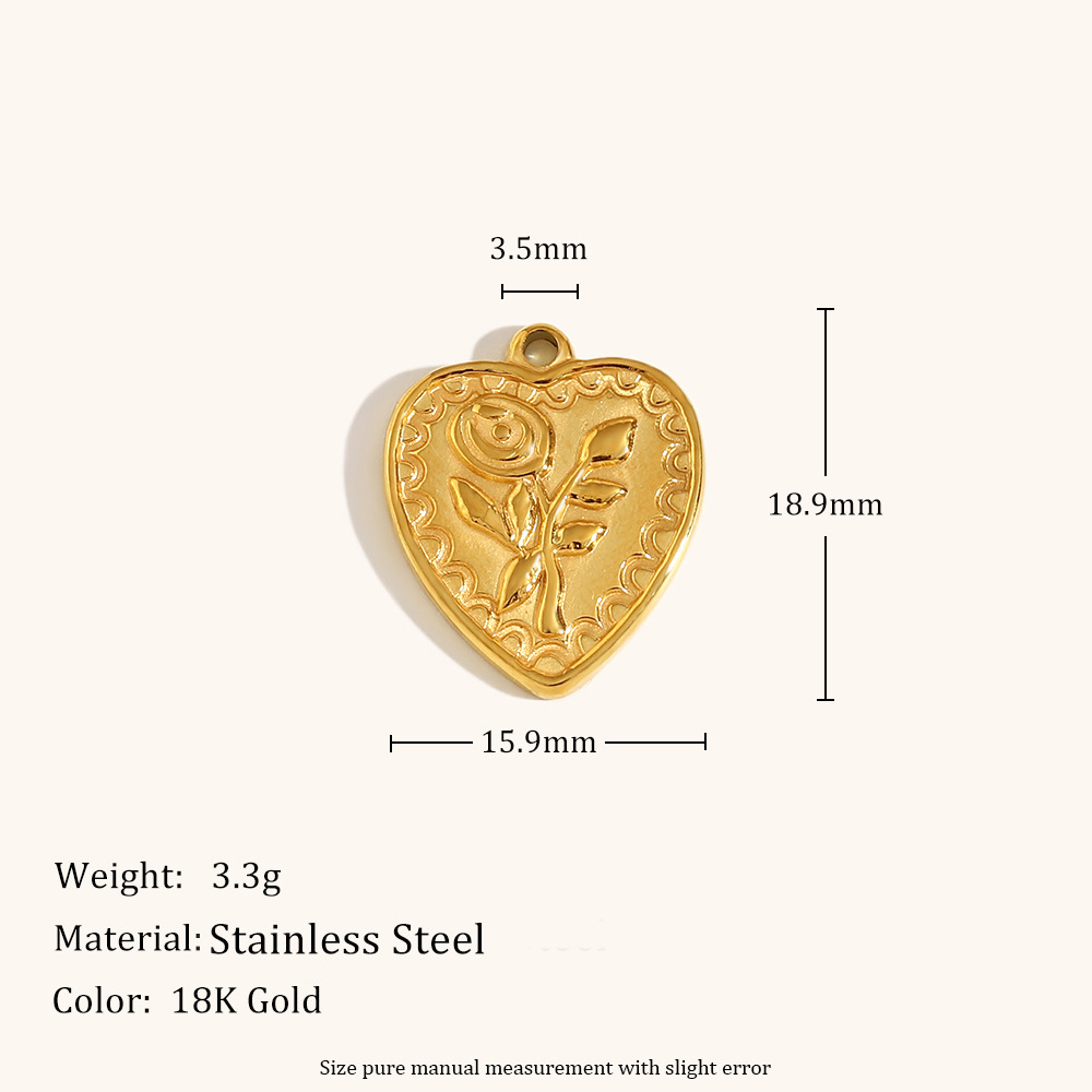 Love rose pendant-gold