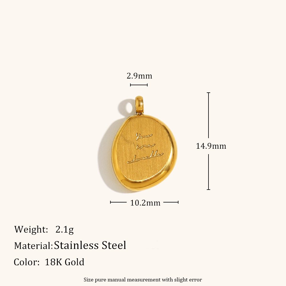 English irregular pendant-gold