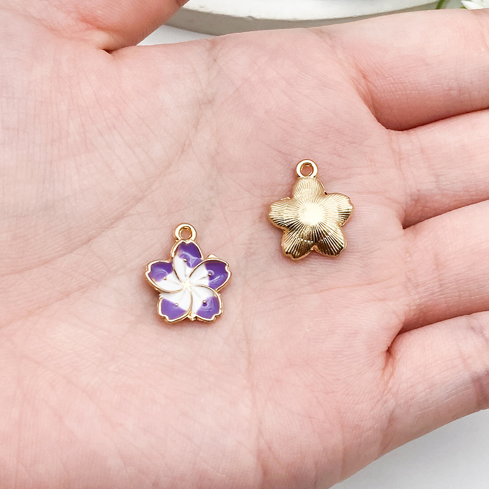 1 purple drip daisies 16x13mm-19629-0.7g