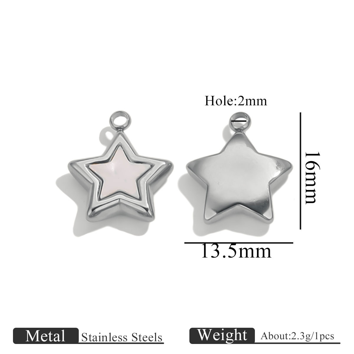 Steel color - five-pointed star