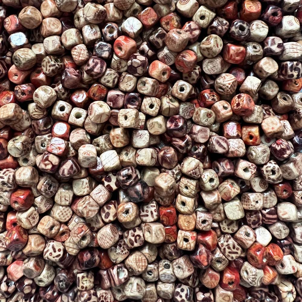 8mm square beads (about 2100 pieces)