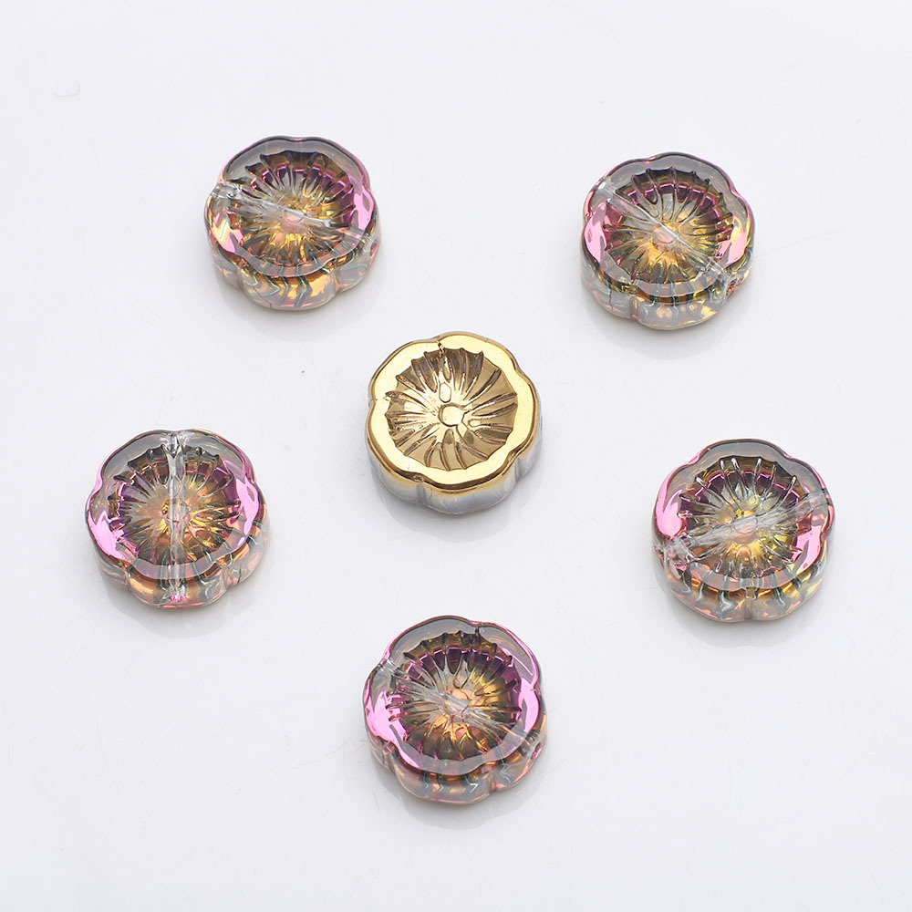 Half gold inside colorful