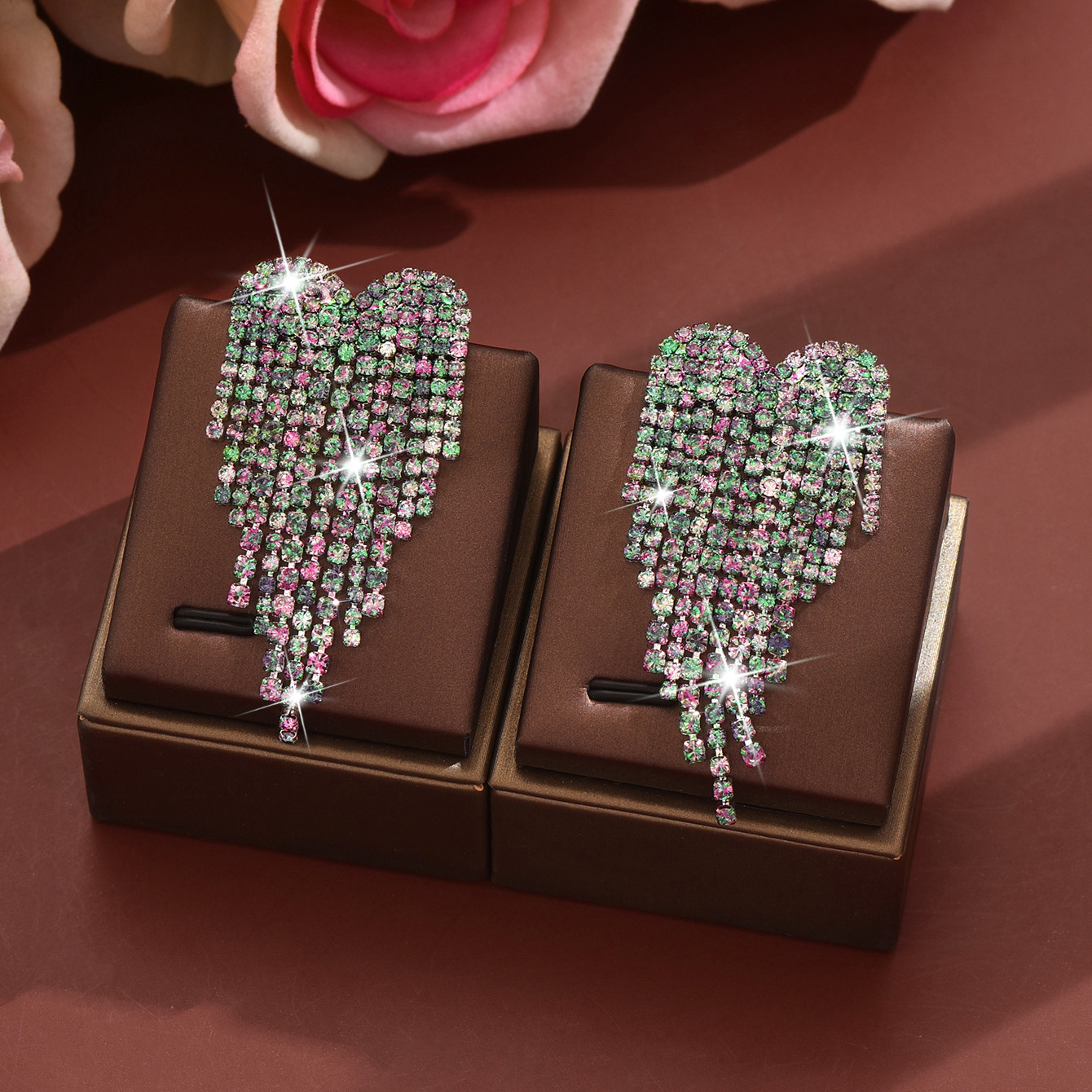 mixed color earrings
